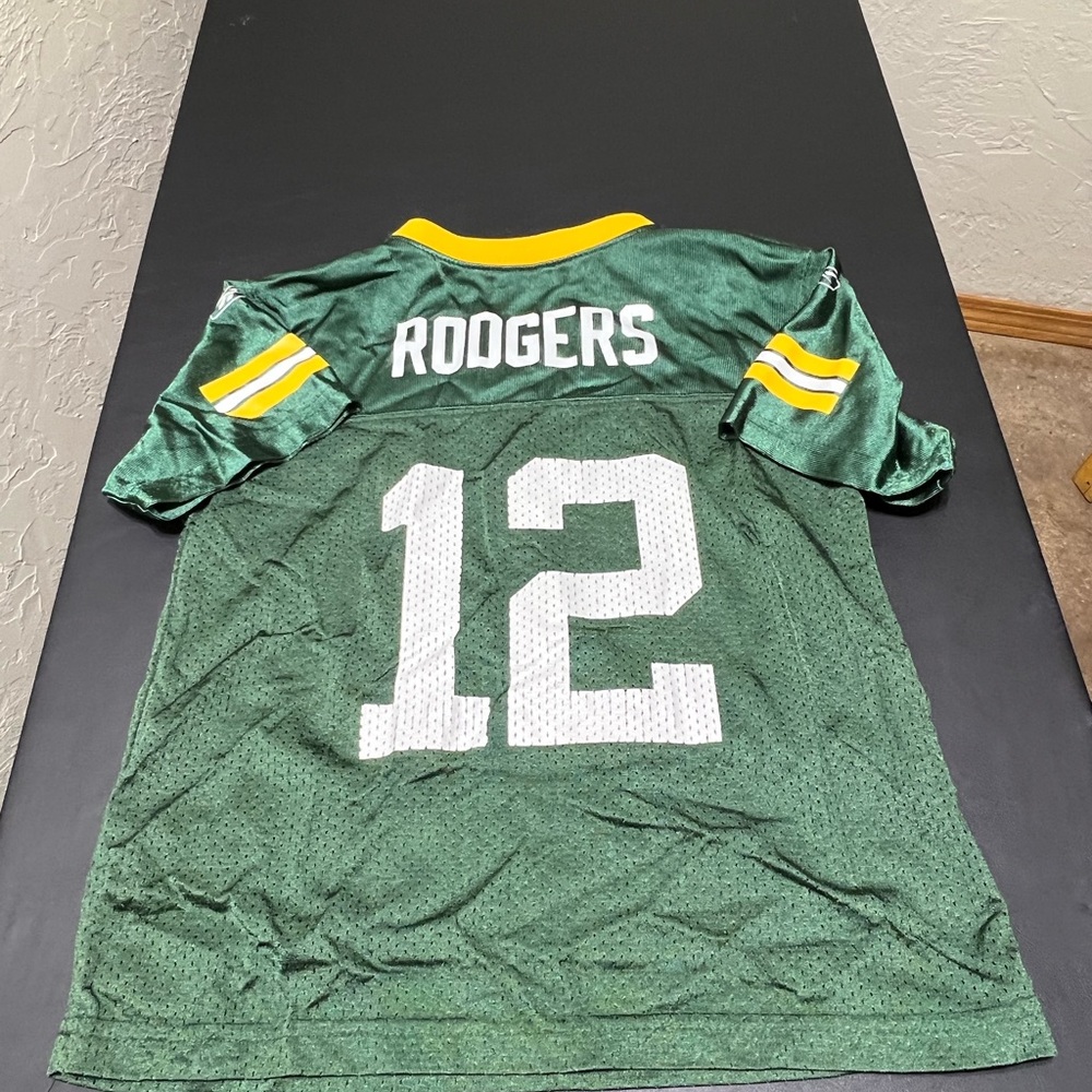 Reebok NFL Players Inc Green Bay Packers Aaron Rodgers Jersey Boys L (7) - Picture 2 of 4